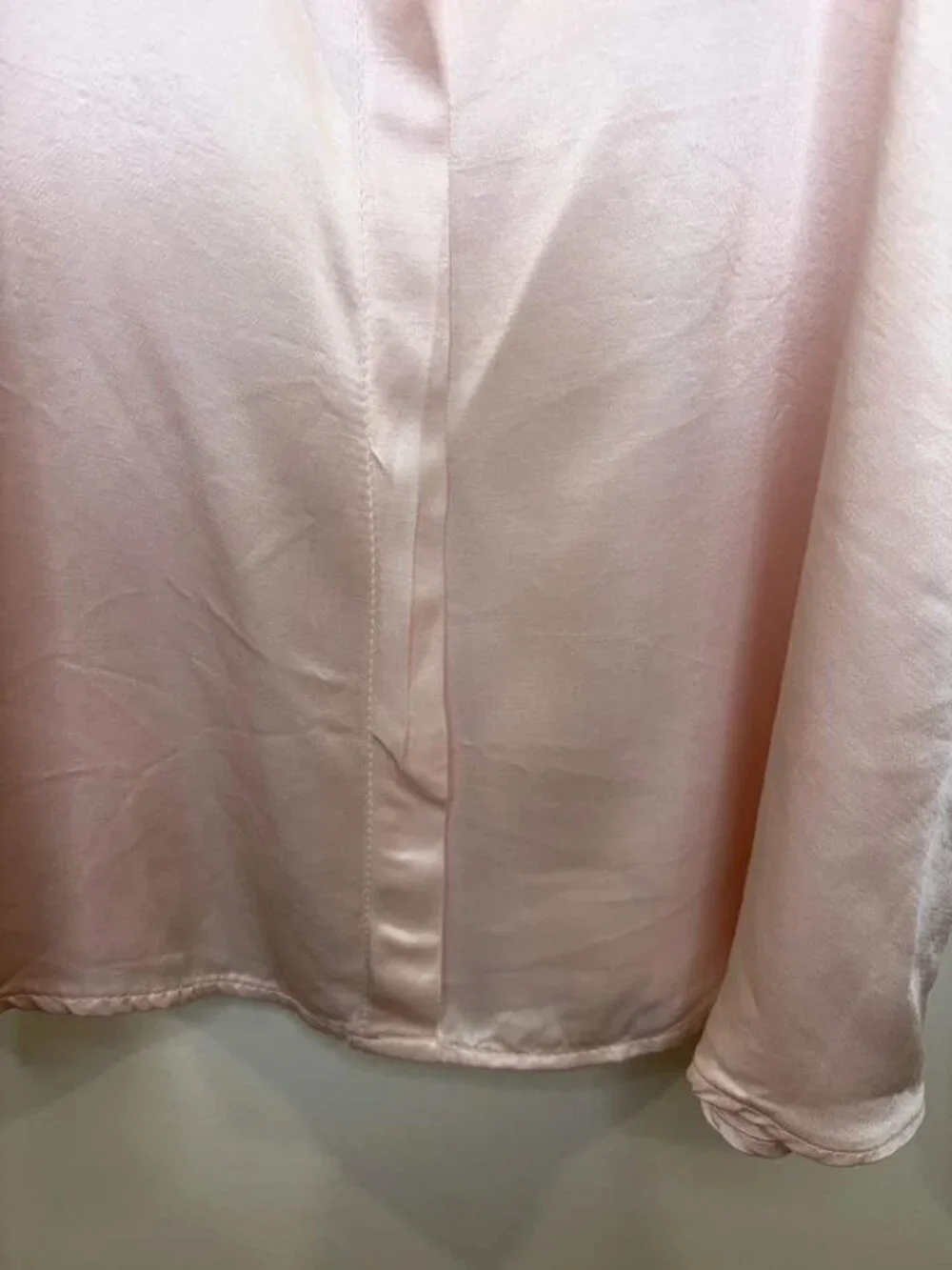 NWT PJ Harlow Babe Satin Cami M Pleated Front And Adjustable Straps Blush Pink